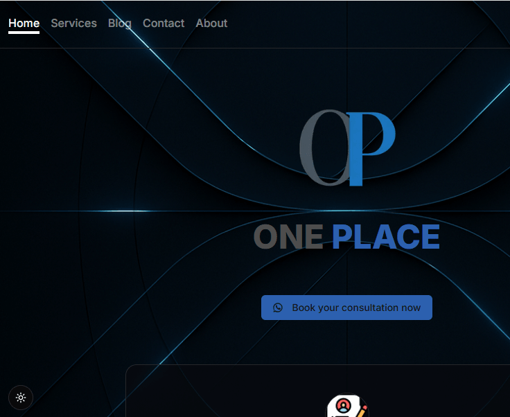 ONE PLACE — project preview